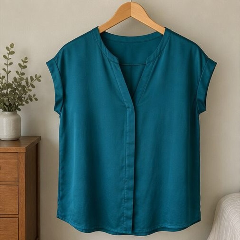 Olive Puff Sleeve Top
